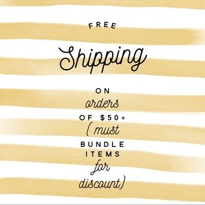 FREE SHIPPING with $50 purchase
